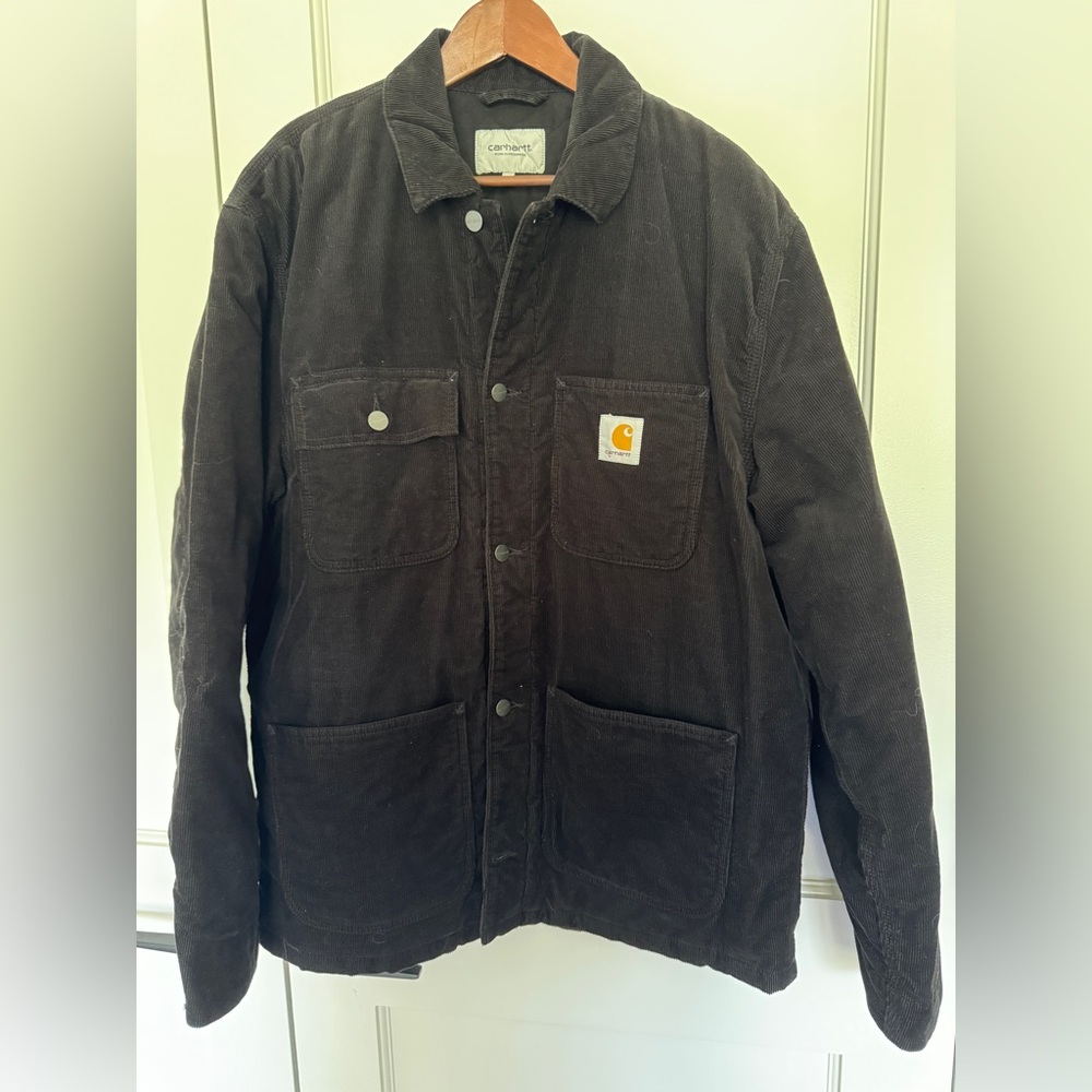 Carhartt Work in Progress WIP “Michigan Coat” Black Corduroy Outerwear